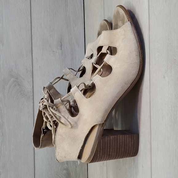 Steve Madden Women Nilunda Lace Up Suede Heels shoes sz 11B - Picture 3 of 14